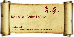 Nekola Gabriella névjegykártya