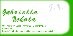 gabriella nekola business card
